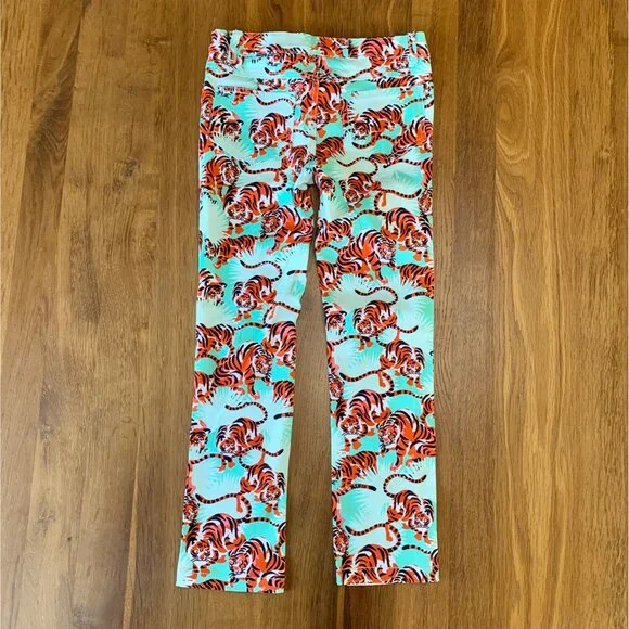 KENZO KIDS Girls Tiger Print Jeans Size 5 5T Girl EUC Tigers Safari Cotton Pants - Picture 2 of 10